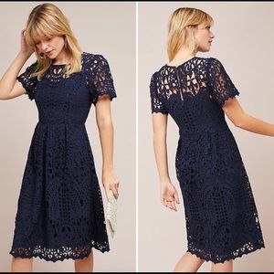 Anthropologie Eri + Ali Priscilla Eyelet Dress M